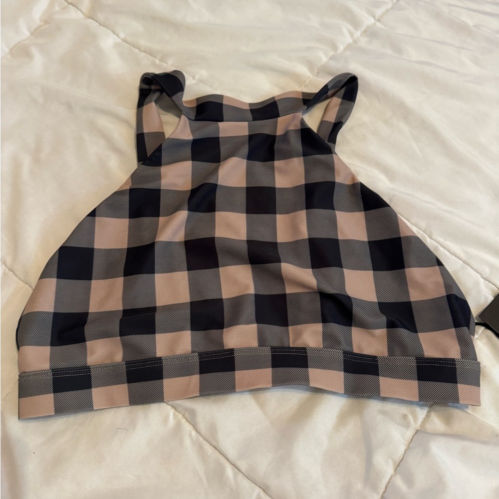 Acacia Swimwear Check Dubai Top LARGE new w/tags